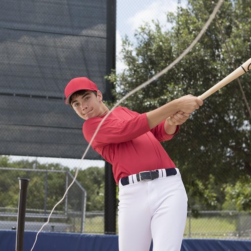 Champion Sports Deluxe Batting Tee - Adjustable Rubber Baseball & Softball Tee for Home Use, Multiple Styles