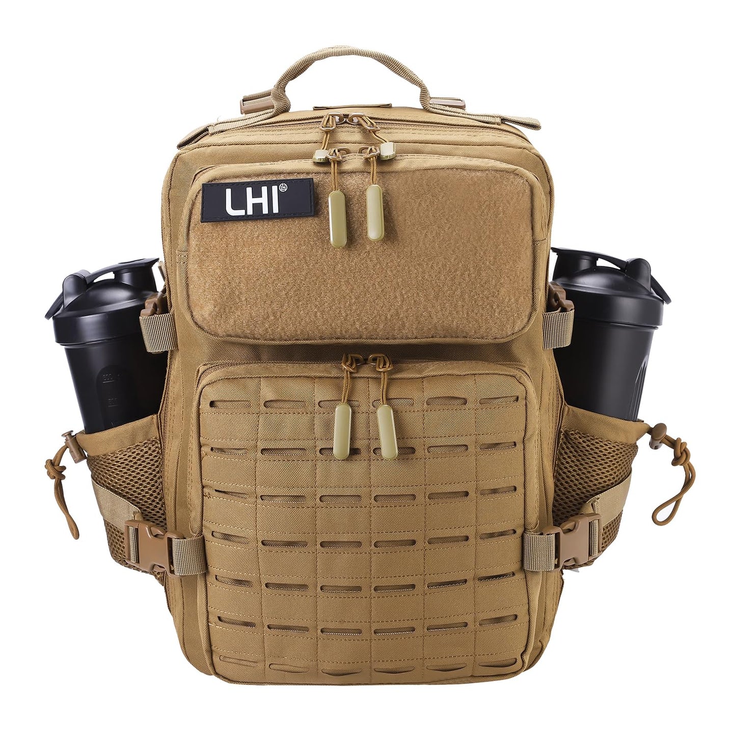 LHI Tactical Military Backpack for Men 25L/45L Large Molle Army Assault Pack 3 Day Hiking Rucksack With Bottle Holder