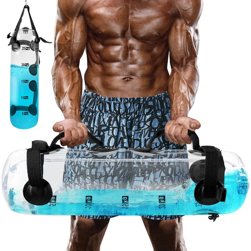 Water Weights Aqua Bag - Dual-Purpose Water Punching Bag, Sandbag Alternative for Strength Training, Portable Stability Fitness Equipment for Core and Balance Home Gym - 55 LBS