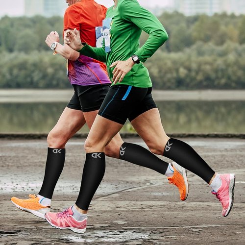 CHARMKING Calf Compression Sleeves - 15-20 mmHg Support for Running & Cycling | 3 Pairs for Men & Women