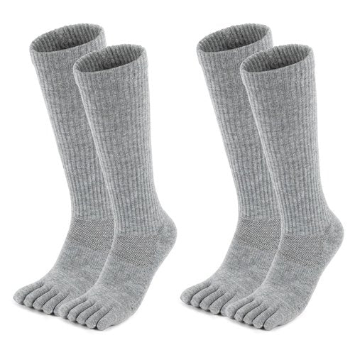 Magifuls Merino Wool Toe Socks For Men And Women Hiking Crew Socks Moisture Wicking Five Toe Design,2 Pairs