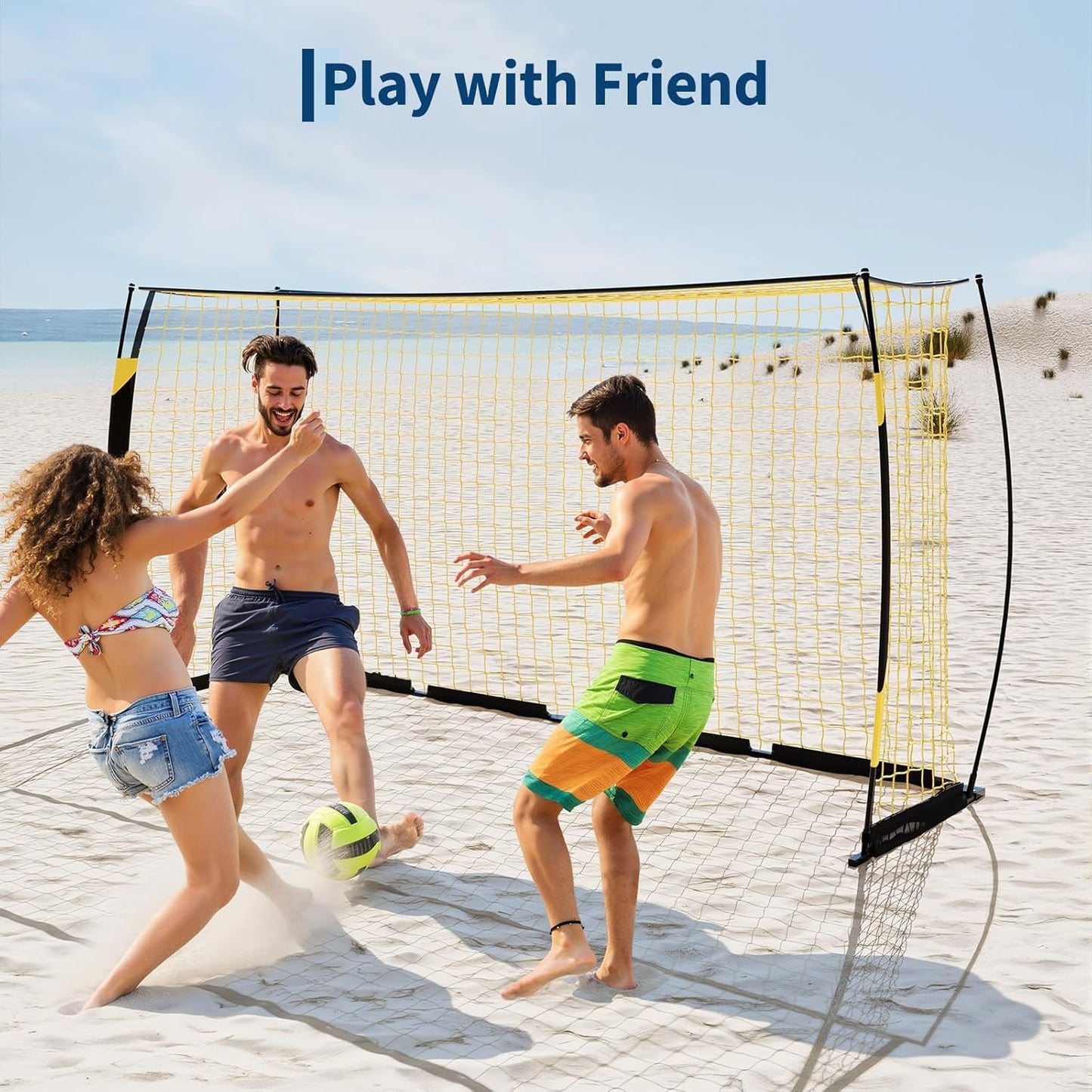 Soccer Goal | Portable 12x6 Ft & 6x4 Ft | Heavy-Duty Metal Base, Quick Setup, Weather-Resistant with Carry Bag
