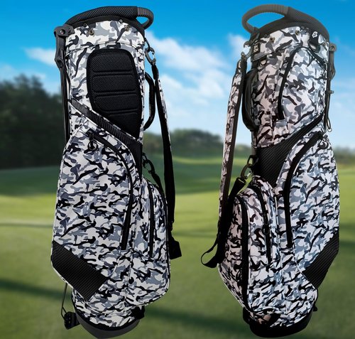 Lightweight Waterproof Golf Cart Bag with Portable Handle – Durable Golf Club Organizer with Multiple Pockets for Men & Women (Urban Camouflage)