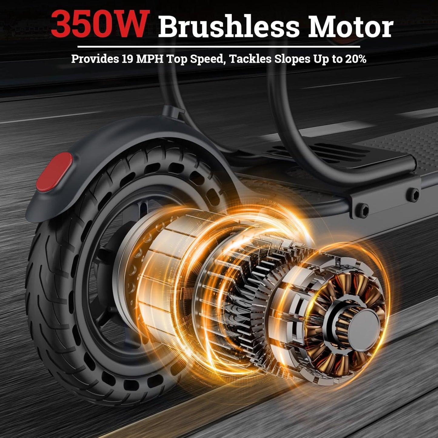 Qlaway Electric Scooter - 350W/500W Motor, 22 Miles Range, Foldable Design, 8.5"/10" Tires, Dual Braking System