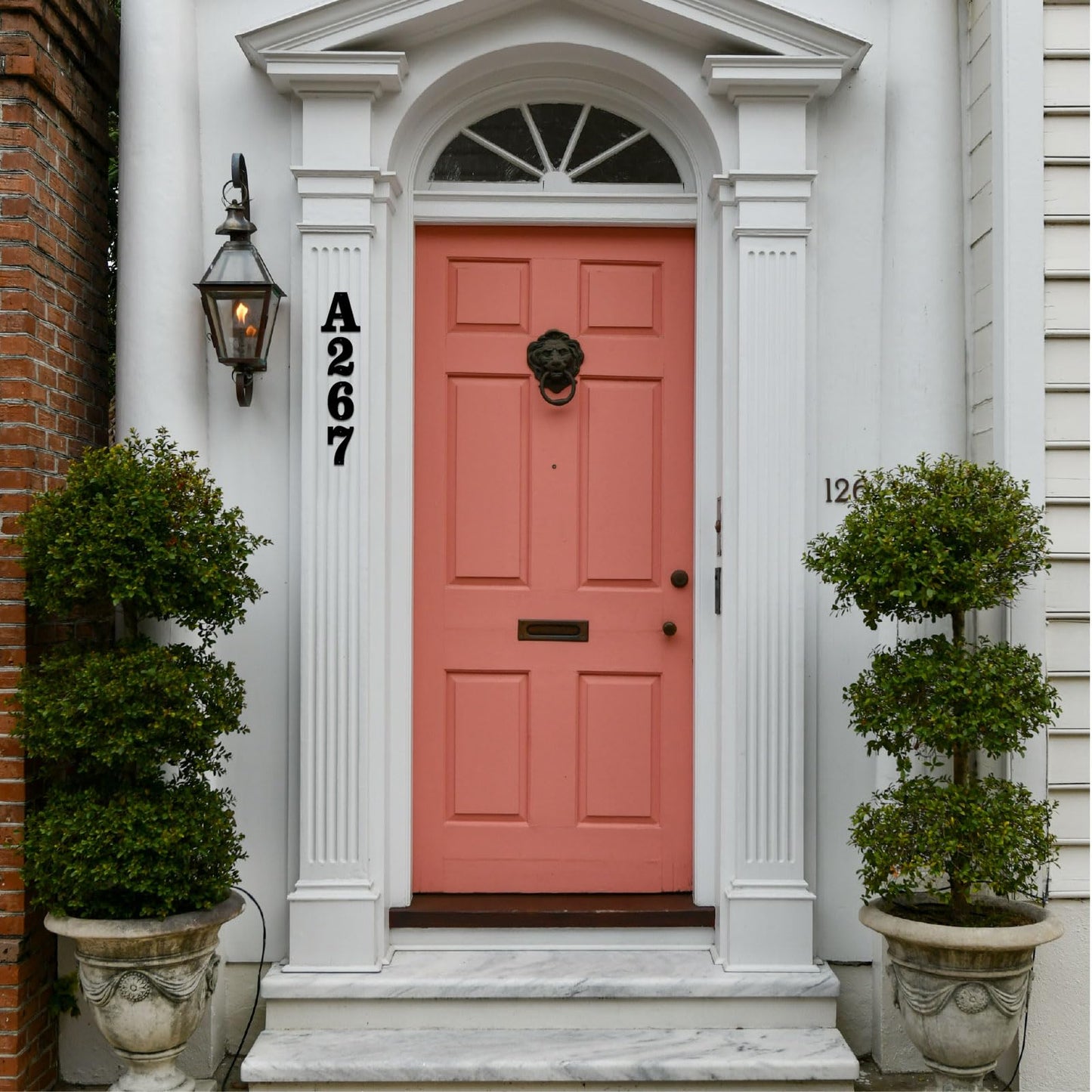 8 Inch Metal House Numbers, House Address Letters and Numbers for Outside Signs, Metal Letters Door Numbers Signage Street Address Plaque for Garden Door Mailbox Decor (Number 2)