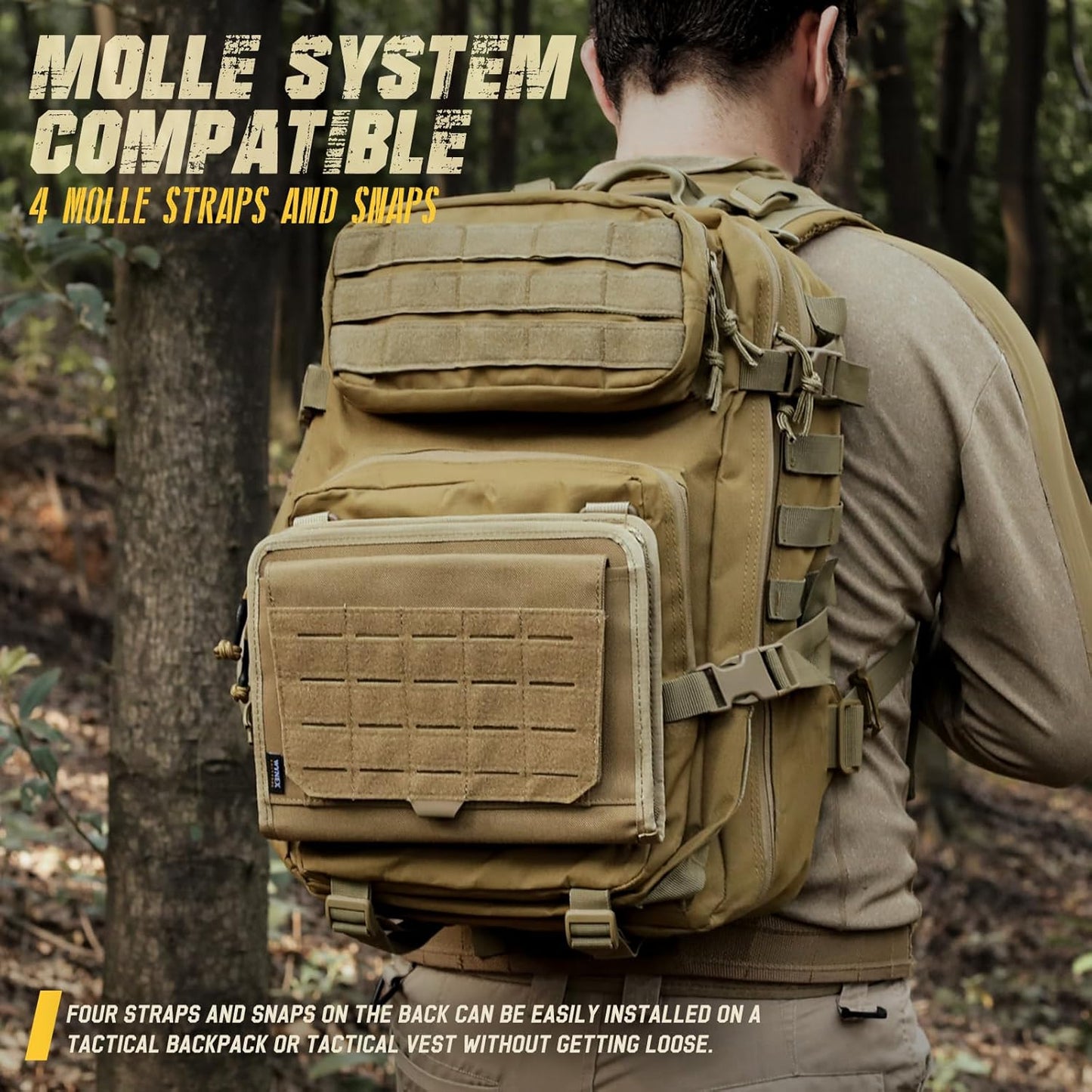 WYNEX Tactical Folding Admin Pouch - Laser-Cut Molle Tool Bag | Utility Organizer for EDC & Medical Gear