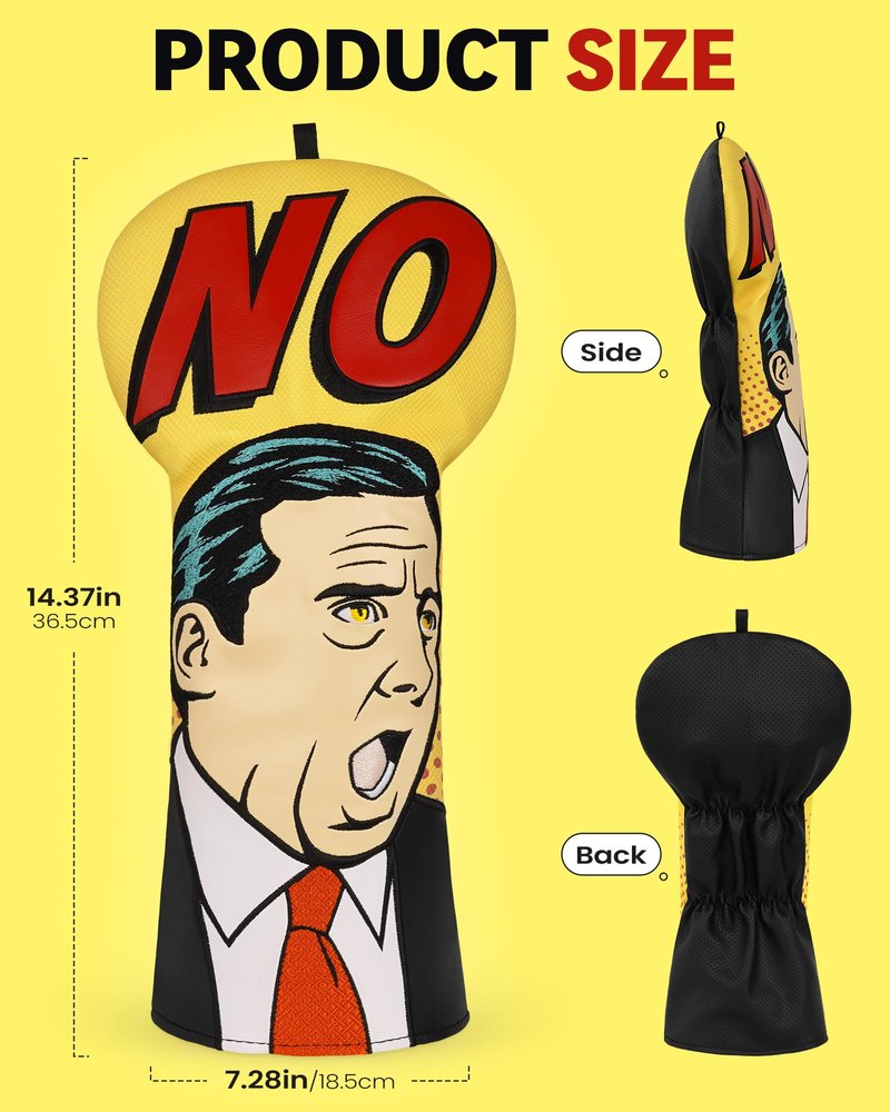The Office Golf Head Covers, Funny Office Merchandise Driver Head Cover, Pop Art Collection Driver Headcover Gifts for Men, Father, Dad, Boyfriend or Coworkers
