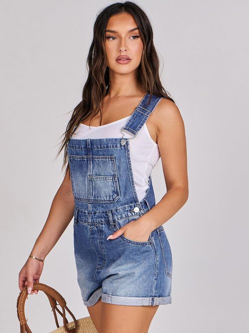 ANRABESS Denim Shorts Overalls - Casual Loose Fit Adjustable Summer Romper | Stylish Jean Bib Shortalls
