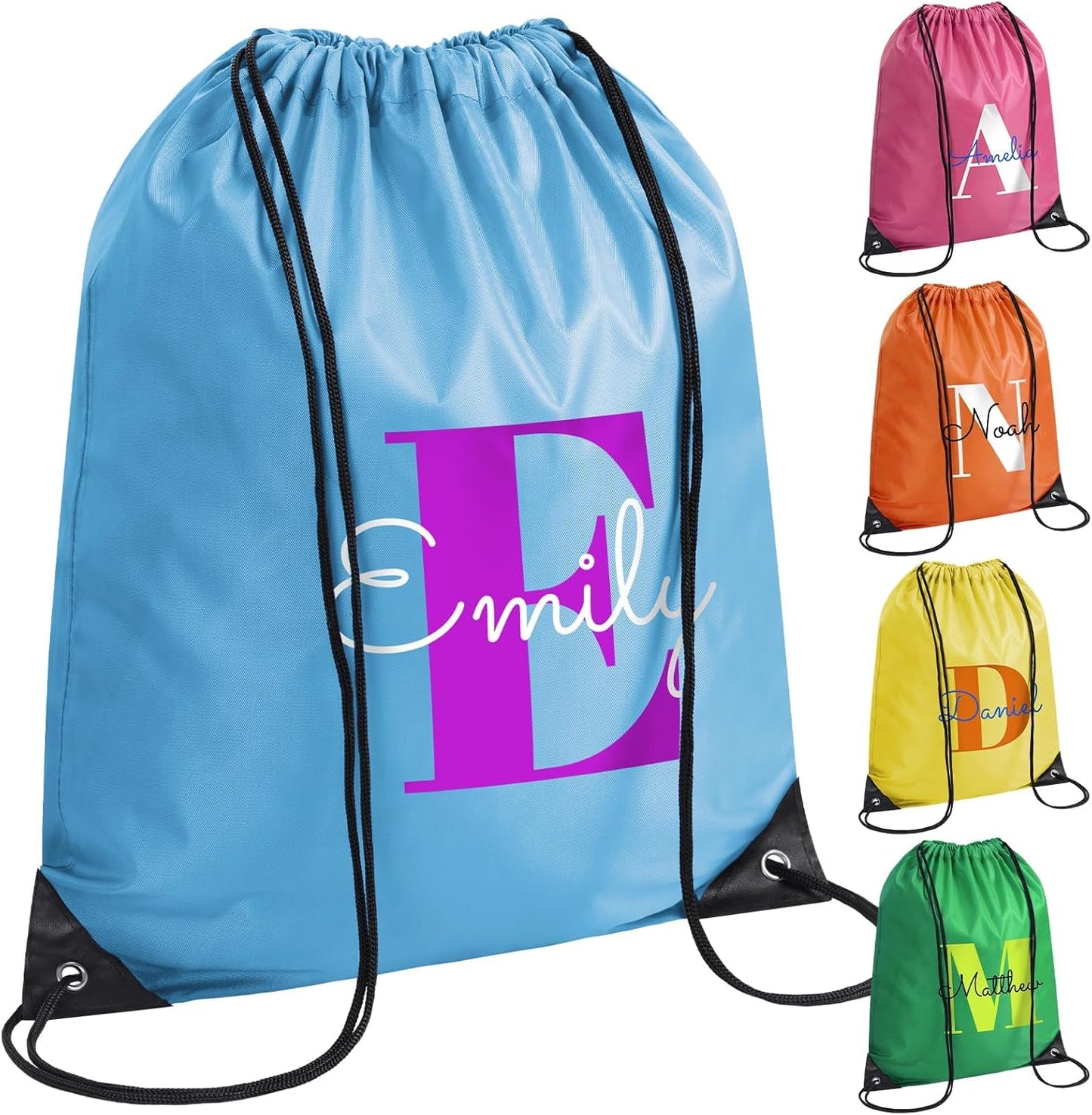 Skiennix Custom Drawstring Bags - Personalized Logo Pouches in Bulk | 13.4”x17” Size