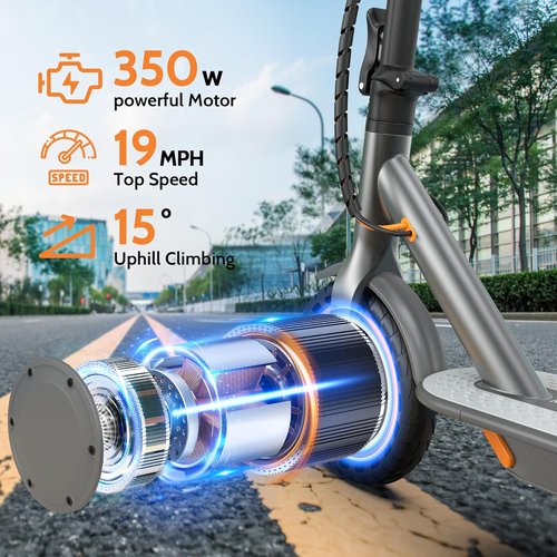 MAXSHOT Electric Scooter - High-Speed Folding E-Scooter with Dual Suspension | 19-22 MPH, 21-28 Miles Range, 350W/500W Motor