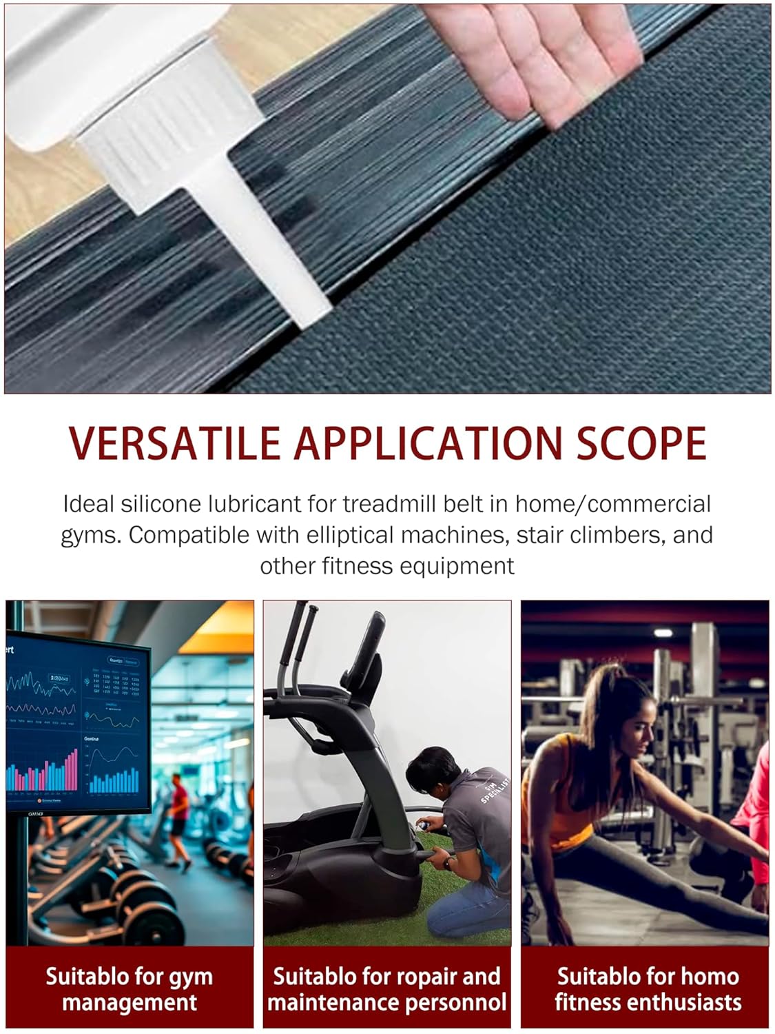 Skiennix Silicone Treadmill Belt Lubricant - 3 x 30ml for Smooth Home Walking Pad & Desk Treadmills