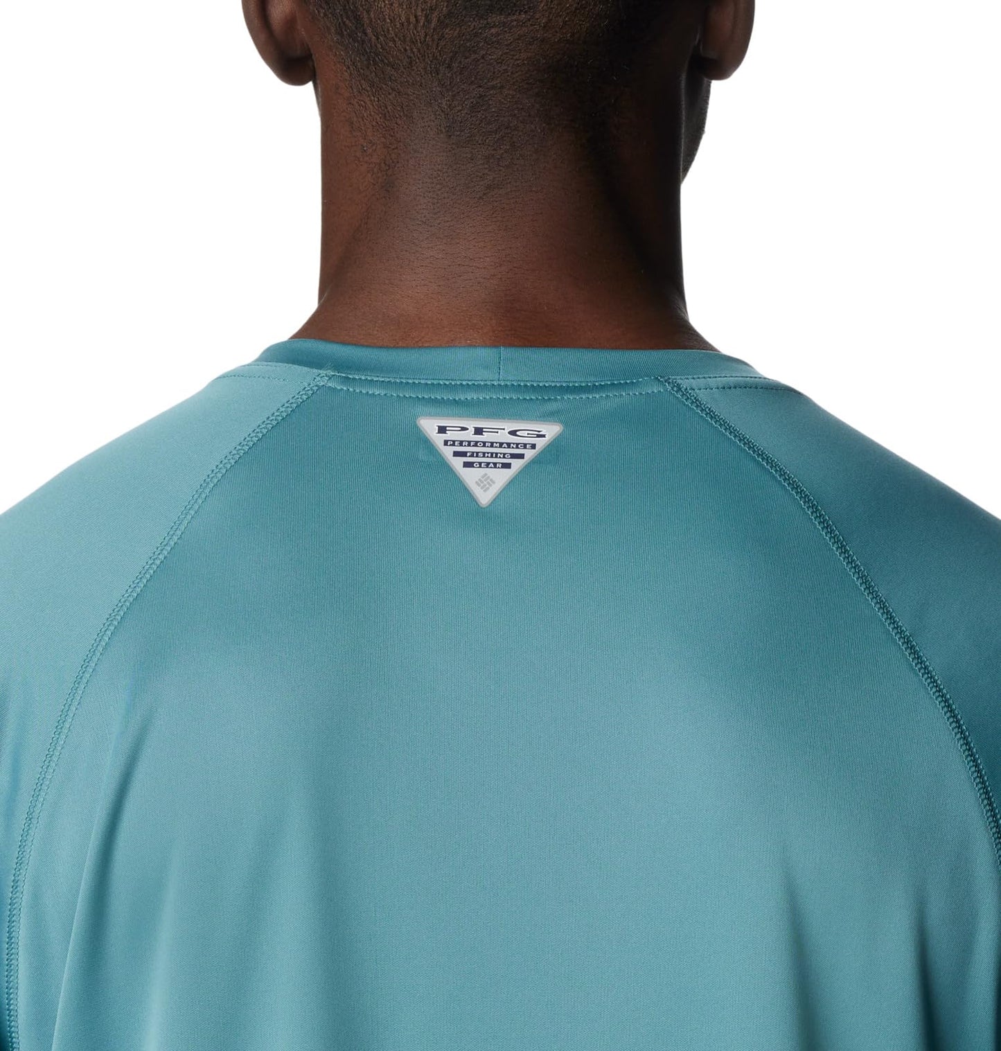 Columbia Men's Terminal Tackle Long Sleeve Shirt, Tranquil Teal/Orange Reef Logo, 2X Big