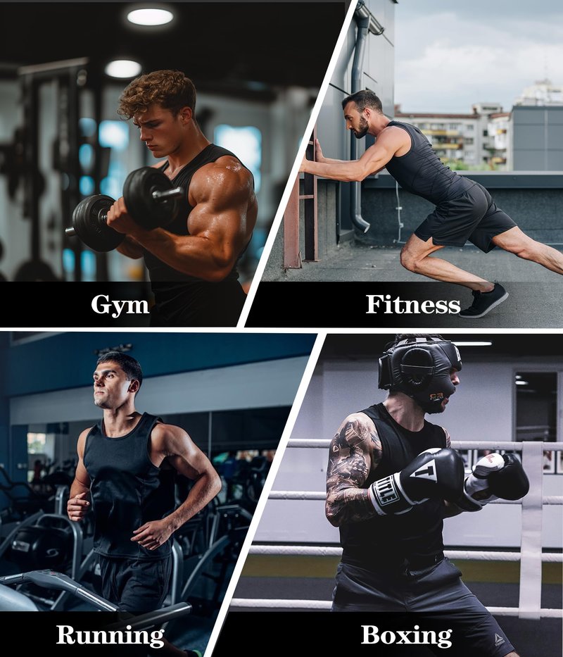 Sauna Vest for Men Waist Trainer Sauna Shirt for Men Zipper Sweat Belt Tank Top for Belly Fat(BG 4XL/5XL)