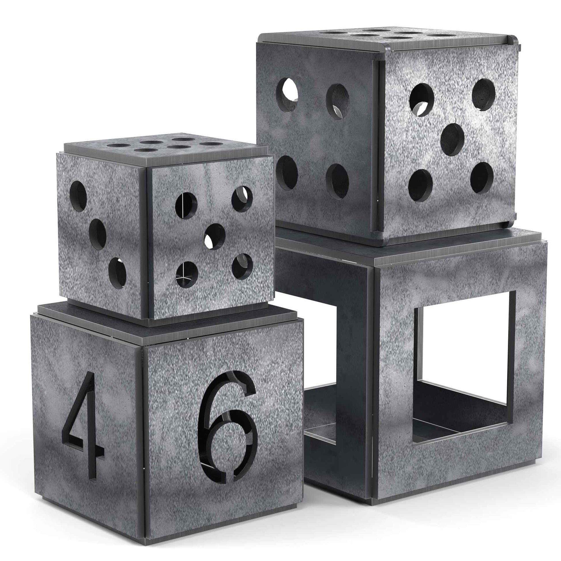 WelderElite Welding Coupons 1/8" Welding Practice Kit 11 Gauge Beginners Welding Mild Steel Sheet Can Be Used to Make 3 Dice and 1 Cube Frame