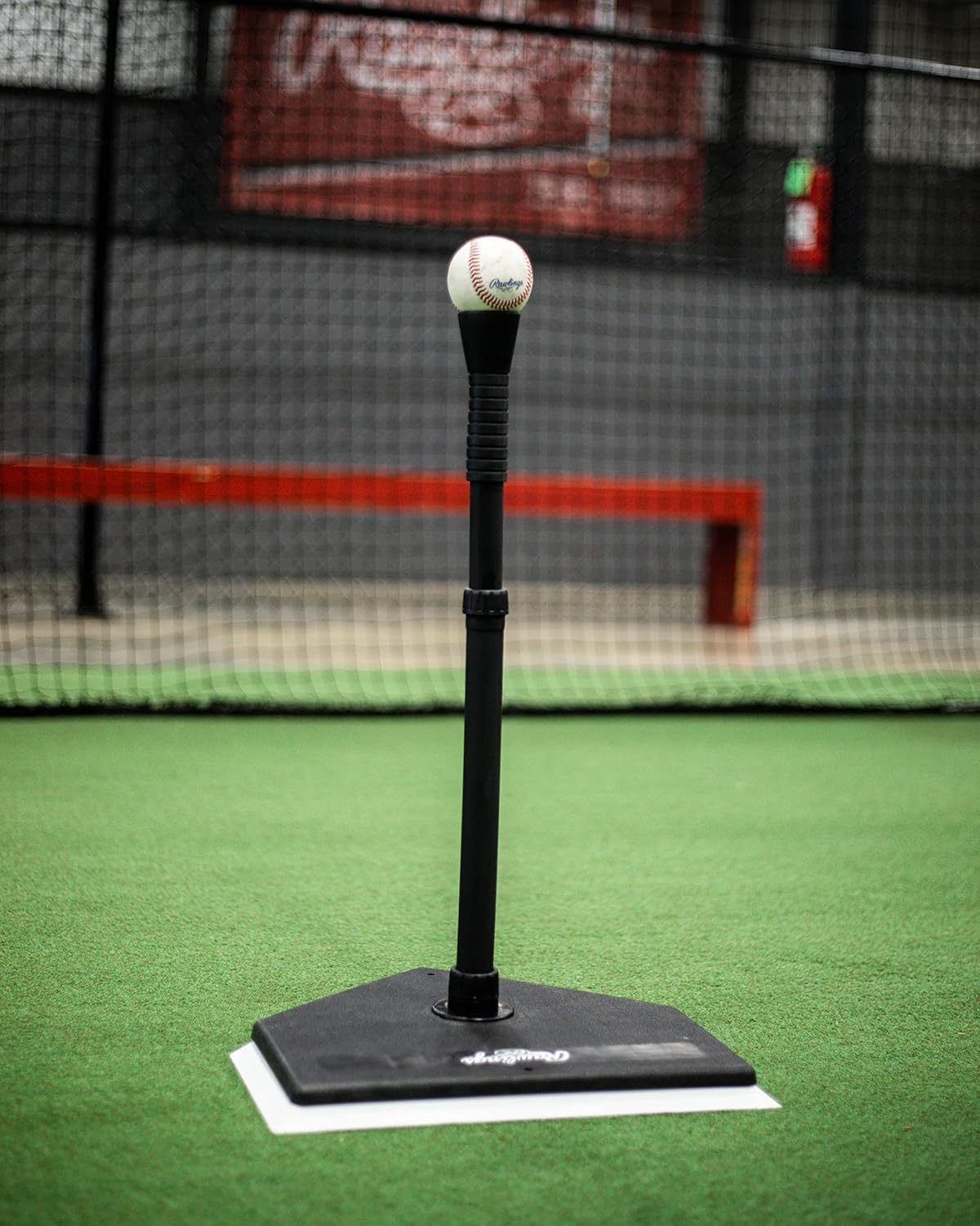 Rawlings Youth Batting Tee - Molded All-Purpose Design in Black for Enhanced Performance