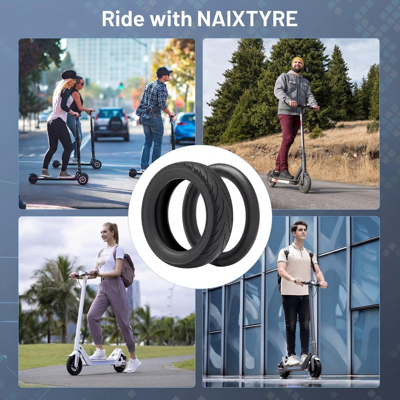 NAIXTYRE 10x2.5" E-Scooter Tire. 60/70-6.5 Scooter Inner and Outer Tire Sets. Replacement Wheels for Ninebot G30 Max/ G30 G30D/ G30LP Mobility Electric Scooters .(2 Sets)