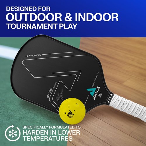 JOOLA Primo Pickleball Balls - Tournament Indoor and Outdoor Pickleball Balls - USAPA Approved - Ideally Weighted and Precision Crafted 40 Hole Design Pickleball Official Size