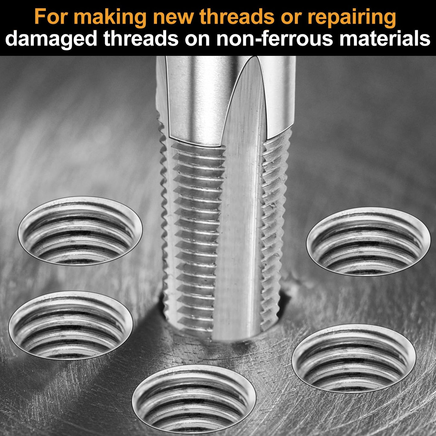 MorningRo 1/8-27 Npt Tap 21/64 Drill Bit, M2(6542) High Speed Steel Tap and Drill Bit Sets for Accurate Threads, Assorted Plumbers Mechanics DIY Thread Cutting Tools