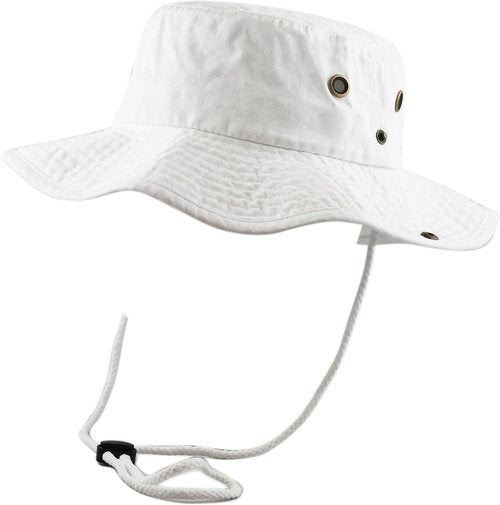 Hat Depot | Cotton Stone-Washed Safari Bucket Hat - Foldable, Double-Sided, Wide Brim