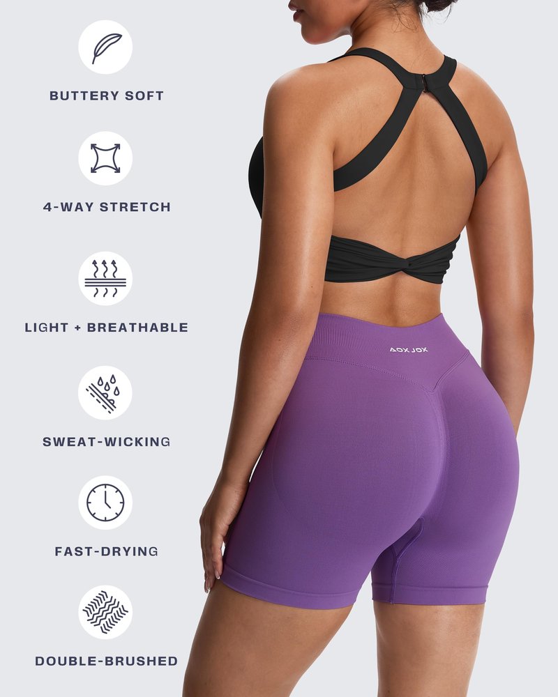 Aoxjox Women's Workout Sports Bras Twist Front Fitness Training Gym Bra Yoga Crop Lola Tank (Black, X-Large)