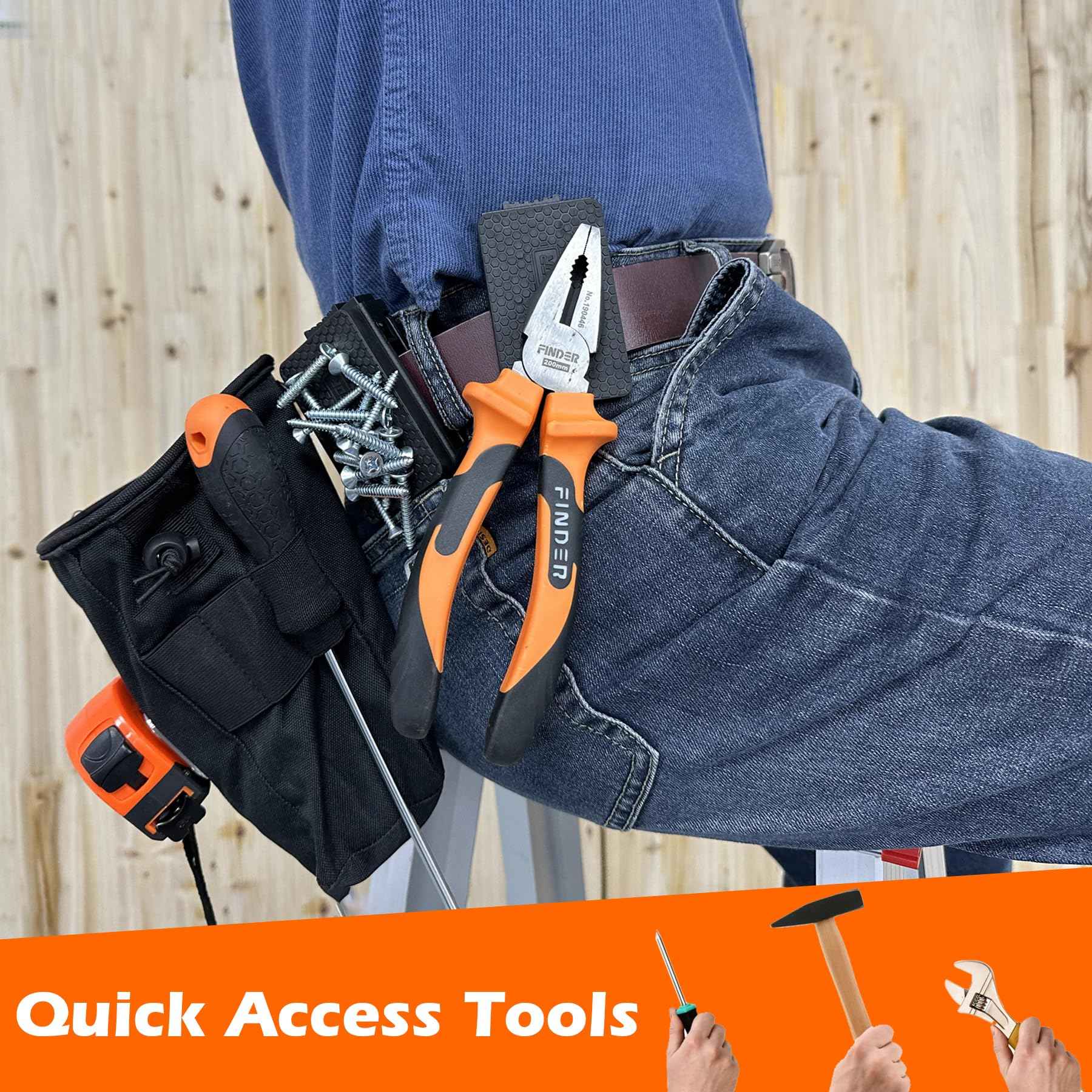 MUTUACTOR Magnetic Belt Clip Heav Duty, 2PCS Super Strong Tool Belt Tool Holster,Anti-Slip Rubber Coated Magnetic Belt Clip for Organizing Screwdrivers Hammers Wrenchs