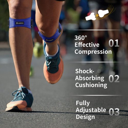 CAMBIVO Knee Straps - Patella Tendon Support for Pain Relief | 2 Pack for Men & Women, Ideal for Sports