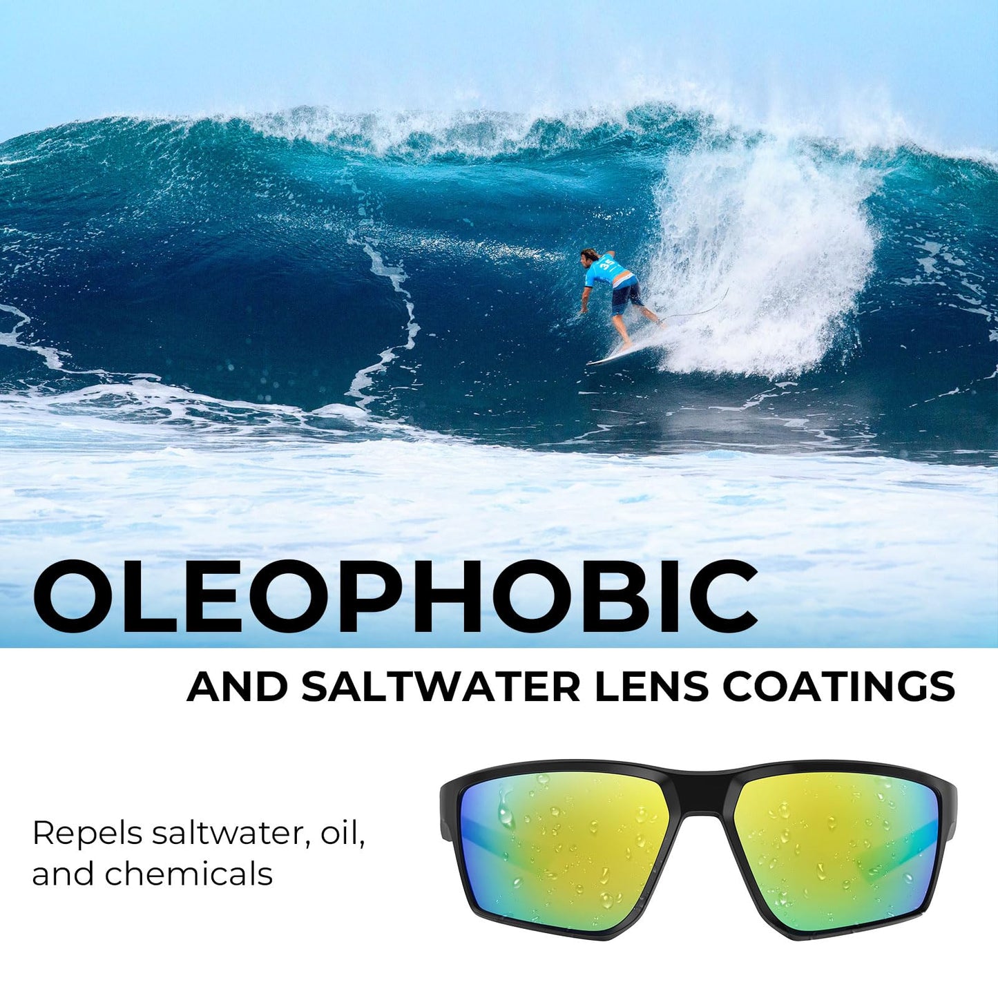 KastKing Osage Polarized Sport Sunglasses for Men and Women, Wrap Design