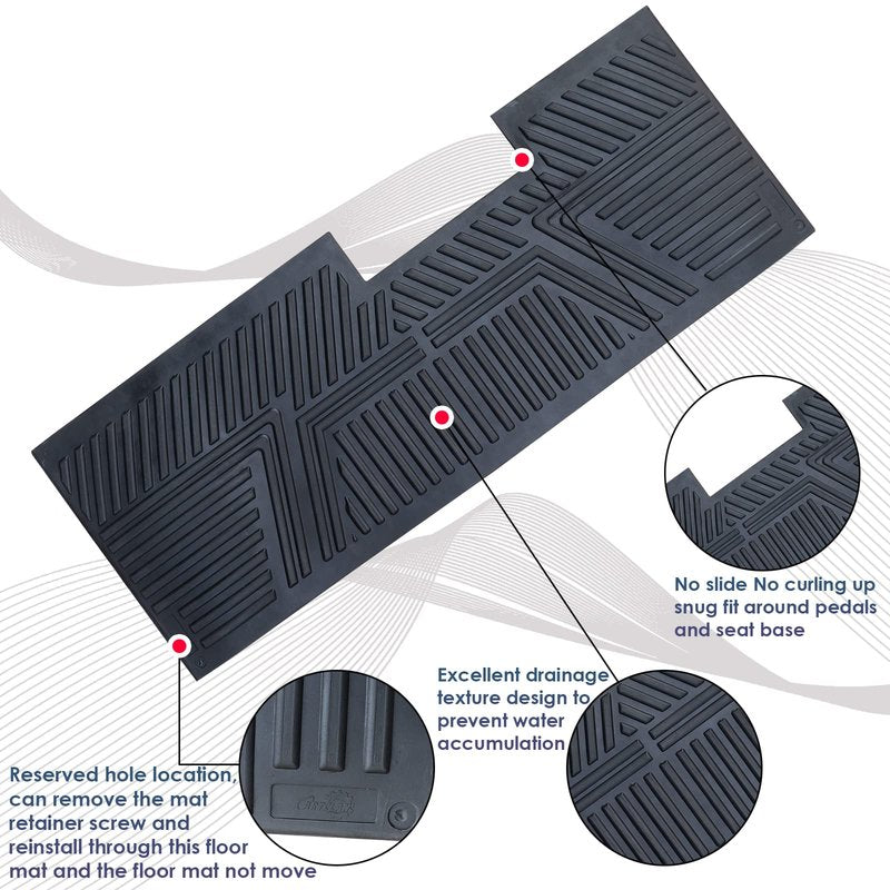 CartClan Golf Cart Floor Mat Fit Club Car Precedent New and Improved Not Deformed Non-Slip Durable Floor Liner Mat - Black