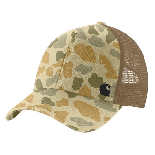 Carhartt Men's Canvas Mesh-Back Camo Cap, Beach Signature Camo, One Size