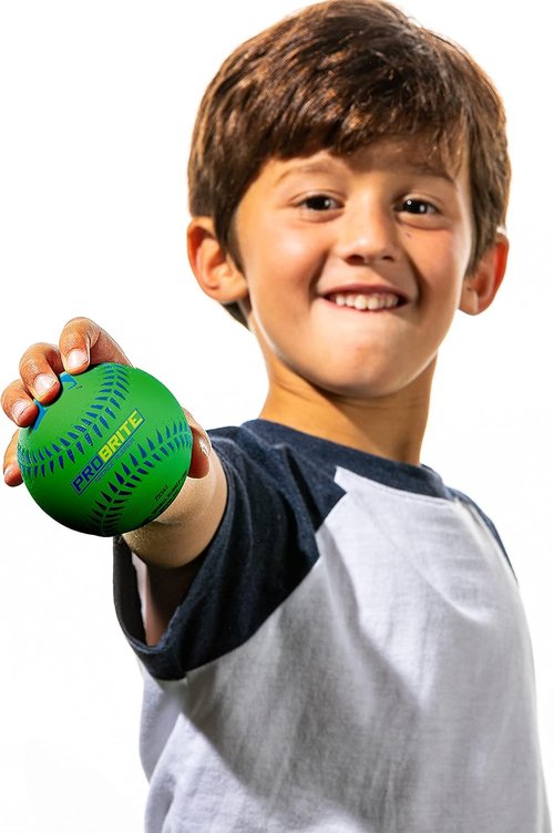 Franklin Sports - Pro Brite Neon Rubber Teeball - Youth T-Ball for Indoor & Outdoor Play