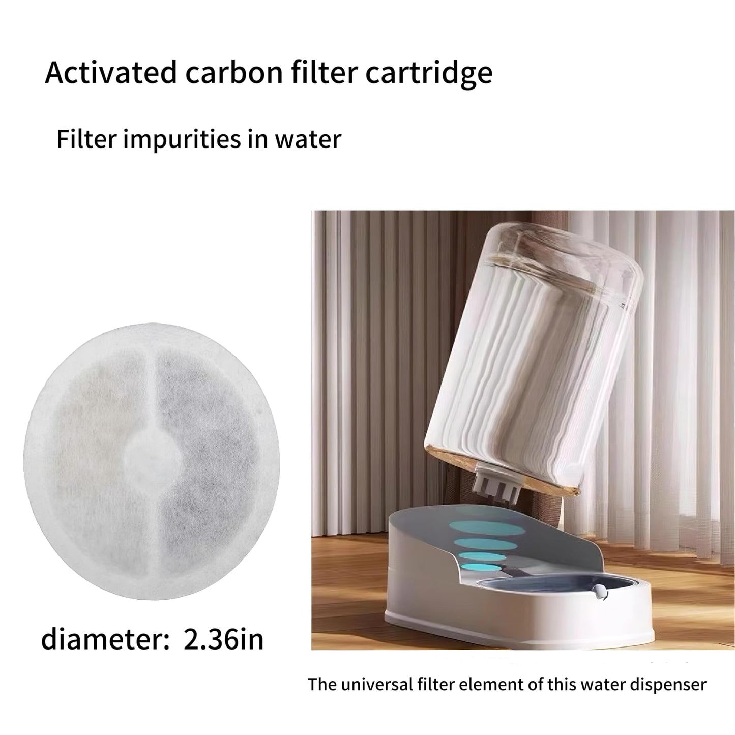 Pet Water Fountain Filter Replacement Pads, 10 Pack, Compatible with Petmagic Automatic Feeders