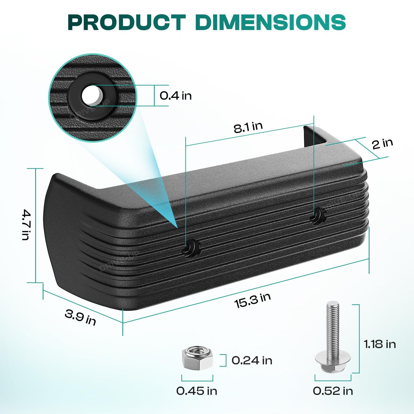 DRIVE UP Golf Cart Front Bumper, Club Car Front Bumper, Suitable for Club Car DS 1993-up Gas and Electric Golf Carts,OEM1016868