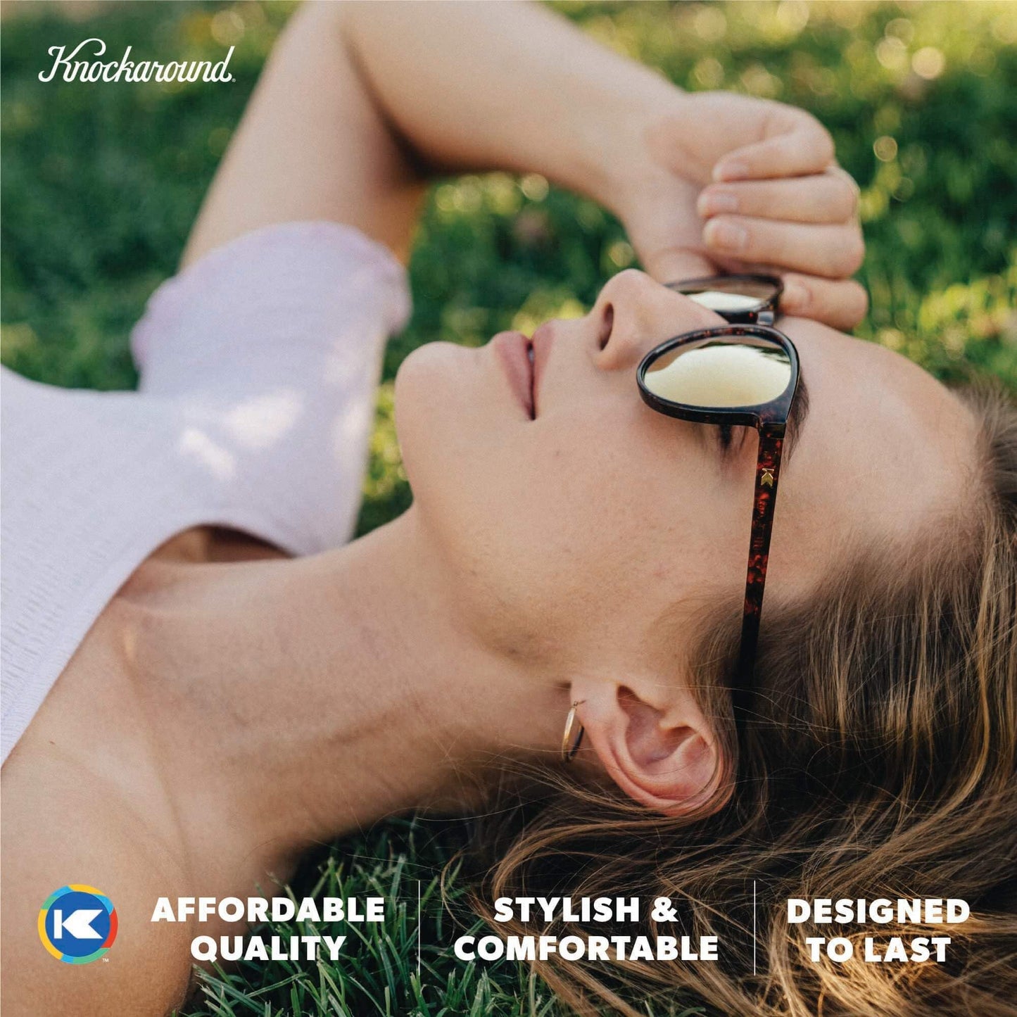 Knockaround Round Trendy Polarized Sunglasses for Women- UV400 Protection