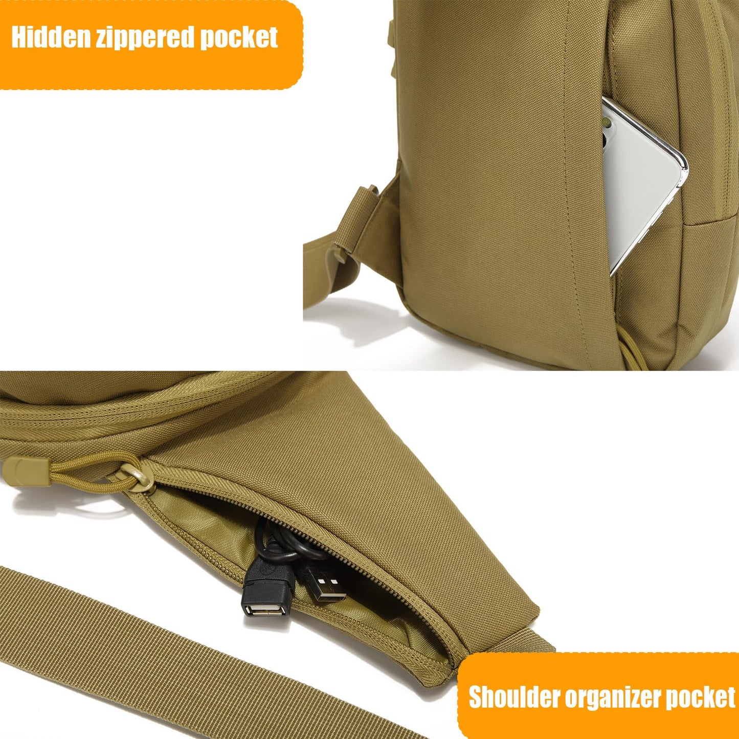 SXJWISHES Tactical Sling Chest Bag Concealed Carry Crossbody Gun Bag for Handguns EDC Casual Pack 1000D Oxford Fabric CCW Packs