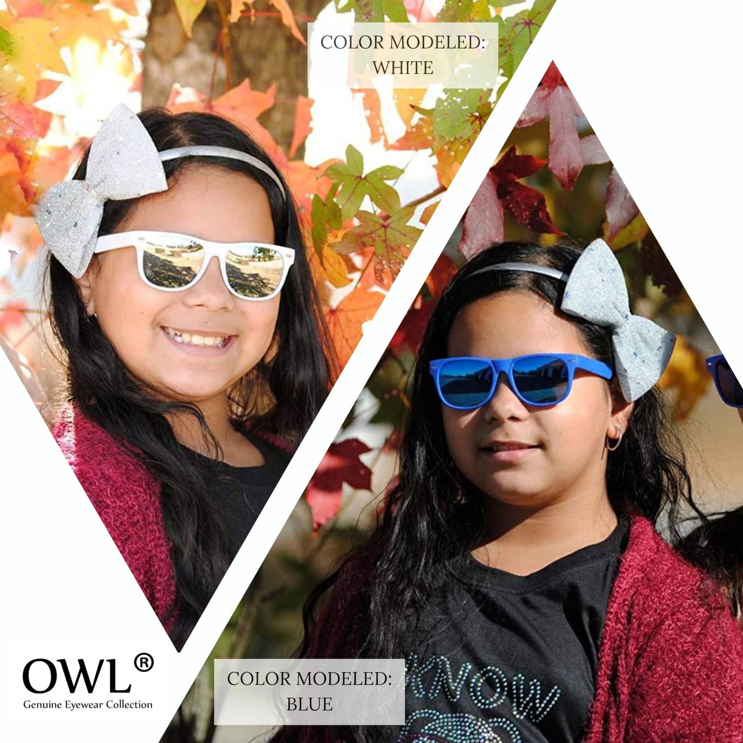 Kids Matte Frame Polarized Mirror Lens Sunglasses Protect Child's Eyes Red