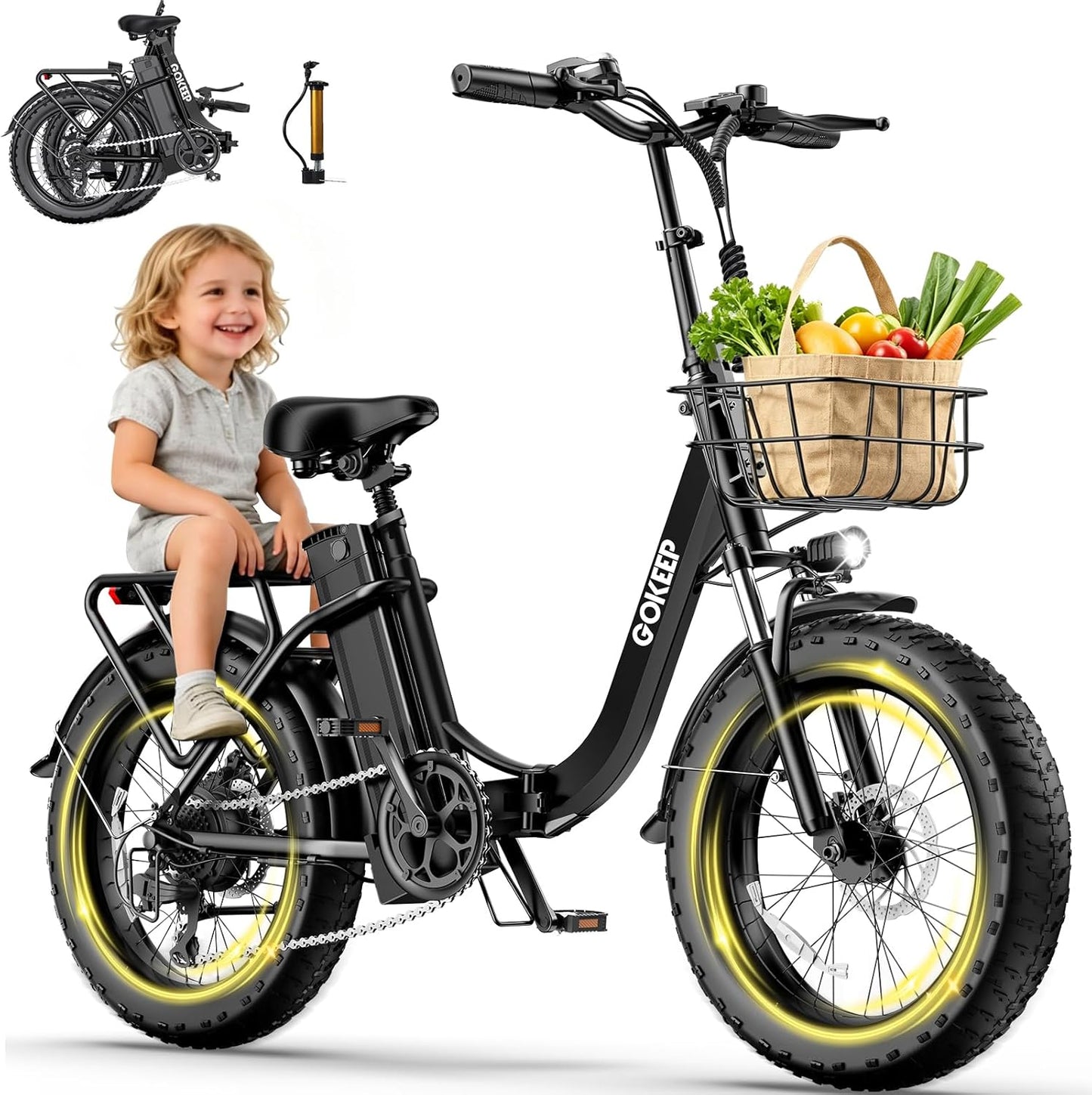 **Skiennix 1800W Electric Bike - 52V Removable Battery, 86 Miles Range, Foldable Fat Tire, 7-Speed | Max 330LBS**