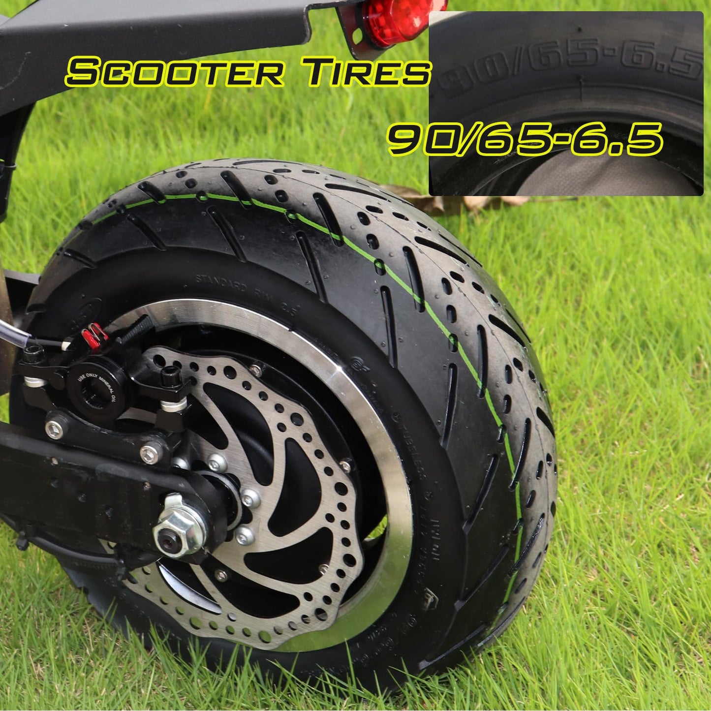 inxing Scooter Tires 90/65-6.5 Vacuum Scooter Tires 11 Inch Scooter Tire,Repairable for Dualtron Zero 11X Kaabo Scooter,Compatible Motorcycle 100/65-6.5 Tubeless Tyre