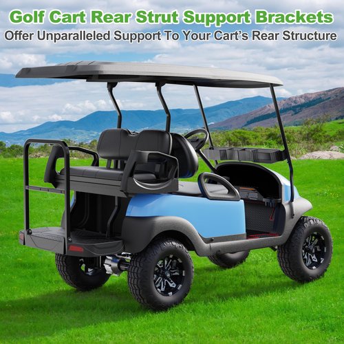 10L0L Heavy Duty Golf Cart Rear Strut Support Brackets for Club Car Precedent Long Roof (Fits 88 Inch Long Top Models Only), Durable Rear Strut Brace & Long-Lasting Performance