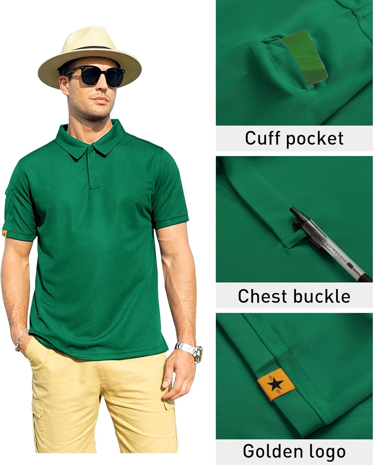 ZITY Men's Polo Shirt - Short Sleeve Athletic T-Shirt for Casual Golf & Sports | Stylish Collared Design