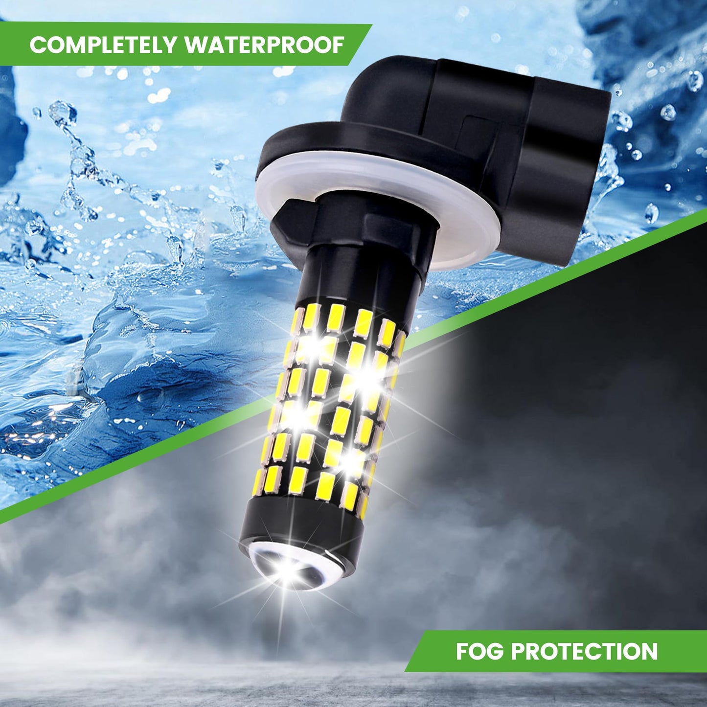 10L0L 881 Golf Cart Headlight Bulb Lights for EZGO Club Car DS Precedent, Super Bright Fog Light Bulbs Golf Cart Light Kit White Must Input 12V- Pack of 2