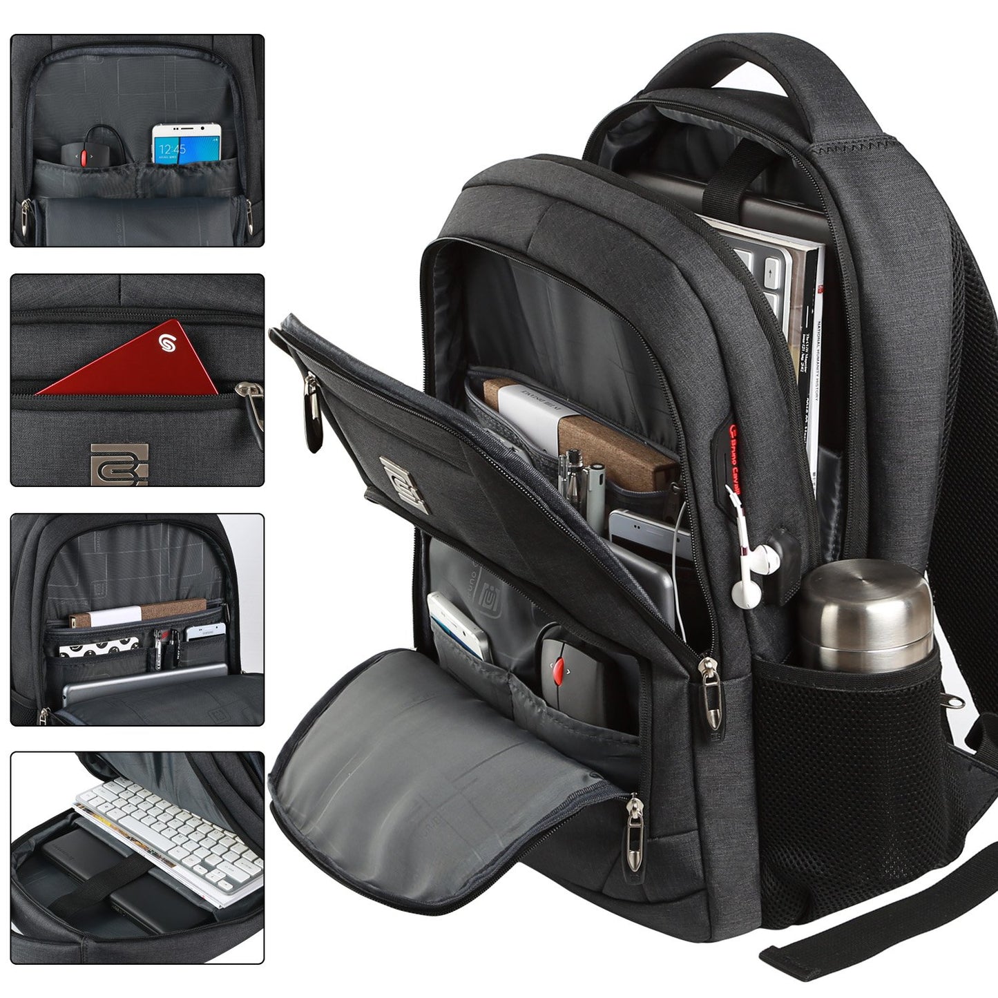 Volher 17 Inch Laptop Backpack, Business Anti Theft Slim College Backpack