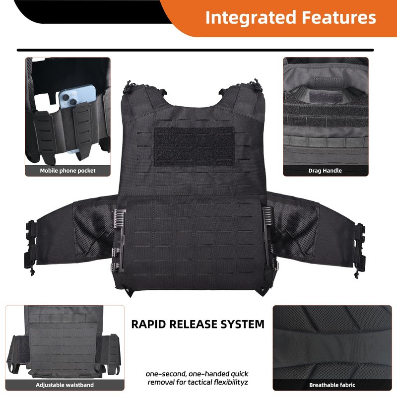 SUMSEEK Weighted Vest for Men Adjustable Heavy Duty Training Vest with MOLLE System,Strength Training, Running and Workouts