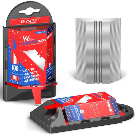 DIYSELF Utility Knife Blades - 200-Pack SK5 Steel Box Cutter Blades Refills with Dispenser