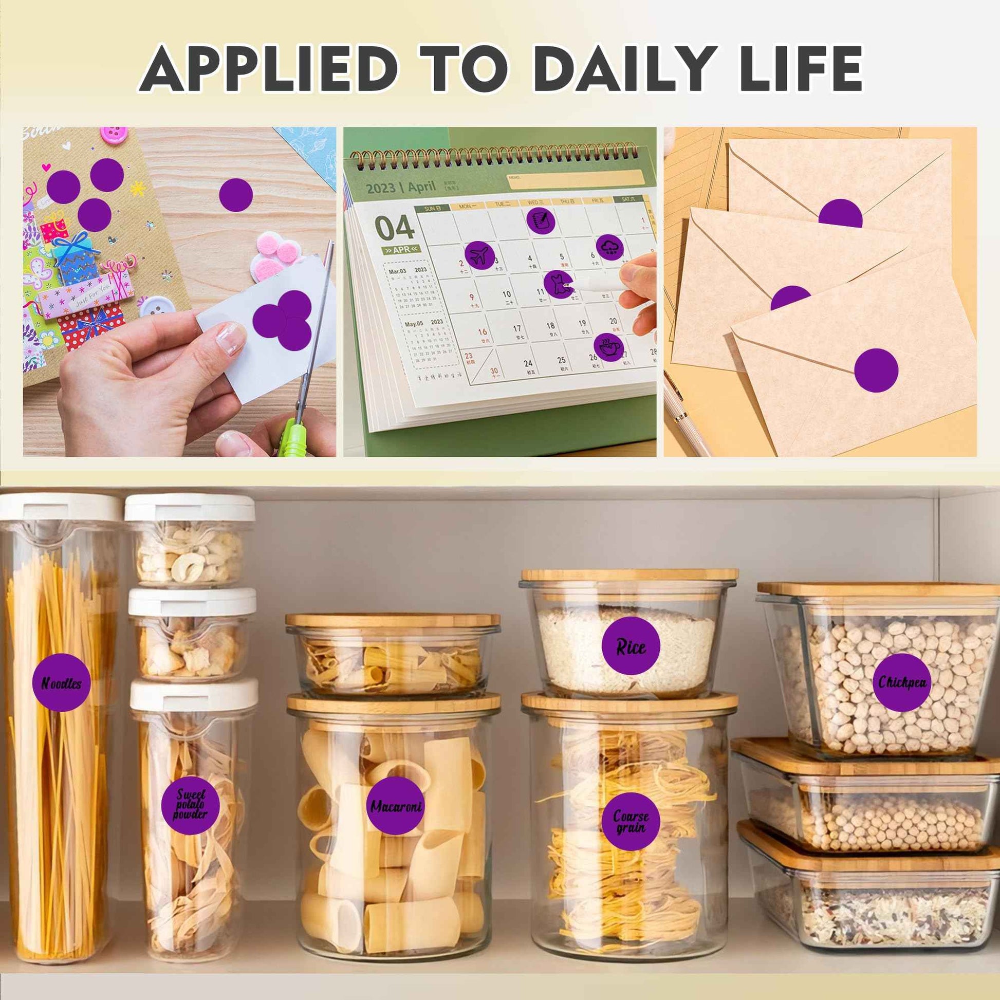 PARLAIM 10000 PCS 1 inch Colored Dot Stickers Round Color Coding Labels,10 Rolls Polka Circle Dots Bulk for Office Classroom, Purple