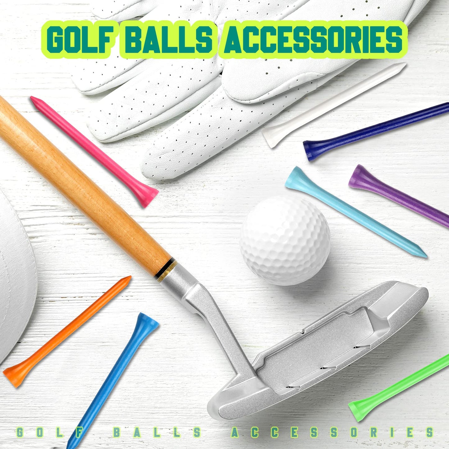Mudder 600 Pack Golf Tees Bulk Wooden Bamboo Golf Tees Multicolor Wood for Men Balls Accessories (3-1/4,2-3/4,2-1/8 Inch,Bright Colors)