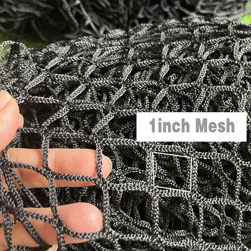 Jecarden Golf Batting Cage Netting 10 x 10 x 10ft Practice Net for Golf (Frame NOT Included) Training Net with Tie Ropes for Backyard Indoor Outdoor