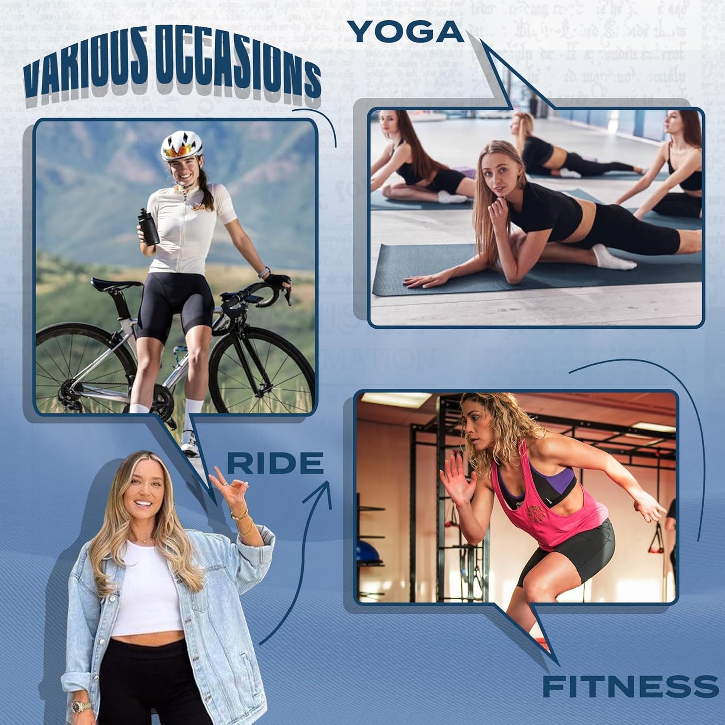 Sundwudu Biker Shorts for Women - 8” High Waist Tummy Control for Summer Yoga & Running