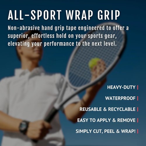 CATTONGUE GRIPS Sports Grip Tape Wrap - Super Grippy Anti-Slip Tape for Golf Clubs & More