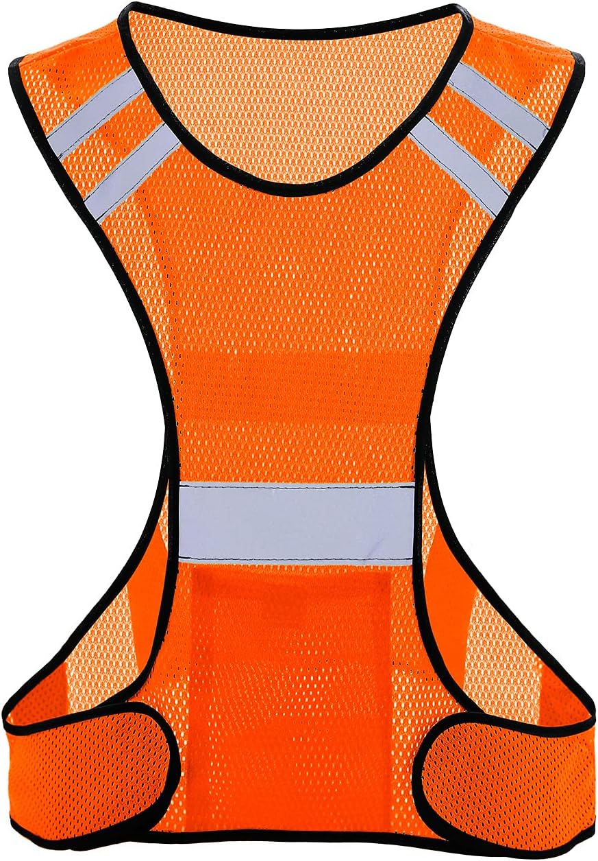 TCCFCCT Reflective Running Vest - High Visibility Gear with Large Pocket for Safety & Comfort