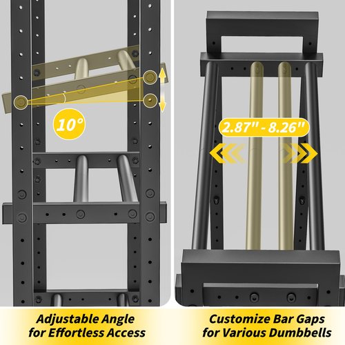 LarFaFa 3-Tier Adjustable Dumbbell Rack, Weight Rack for Home Gym Storage, Heavy Duty Weight Stand for Dumbbells, Kettlebells & Free Weights, Space-Saving Dumbbell Rack Stand Only(Up to 450LB Capacity)